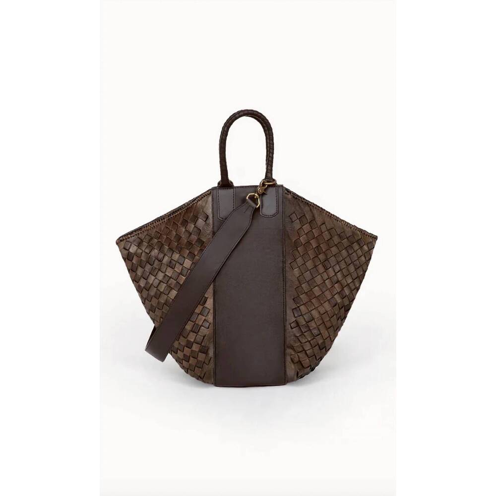 NEW DEUX MAINS all day tote bag in brown
